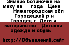 Зимние ботиночки на меху на 2-3 года › Цена ­ 350 - Нижегородская обл., Городецкий р-н, Городец г. Дети и материнство » Детская одежда и обувь   